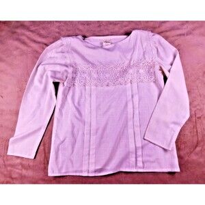 Gunne Sax by Jessica McClintock Victorian Lace White Shirt vintage Size 7